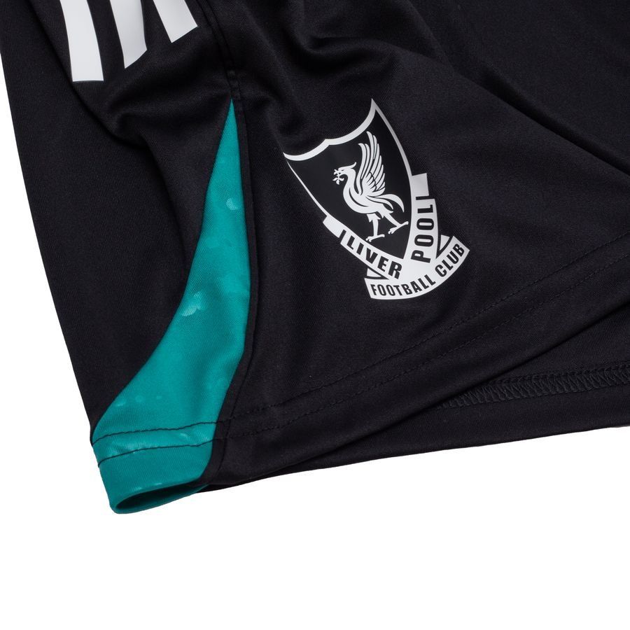 Liverpool Training Shorts Tiro 25 EU - Black/White/Sea Green Kids-SoccerKits Hub | Buy Soccer Jerseys Online